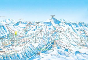 Mapa de nieve de la estaci�n Valmorel