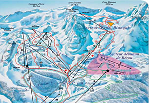 Mapa de nieve de la estaci�n Gourette