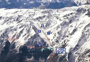 Mapa de nieve de la estaci�n Tavascan