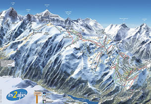 Mapa de nieve de la estaci�n Les 2 Alpes