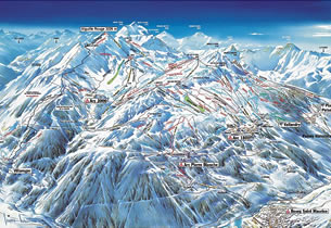 Mapa de nieve de la estaci�n Les Arcs