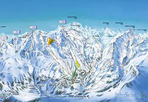 Mapa de nieve de la estaci�n Les Menuires