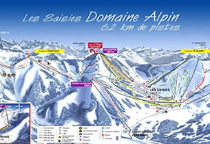 Mapa de nieve de la estaci�n Les Saisies