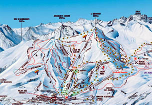 Mapa de nieve de la estaci�n Orcieres Merlette