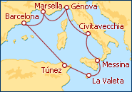 Tunez, Malta, Italia, Francia - MSC Cruceros