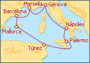Francia, Italia, Túnez, Islas Baleares - MSC Cruceros