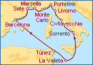 Itinerario Mediterraneo Occidental Quest - Azamara Cruises