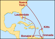 Itinerario Aventura en el Caribe - Cunard