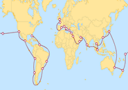 Itinerario Vuelta al Mundo 2009 - Cunard