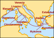 Itinerario Gran Mediterr�neo - Princess