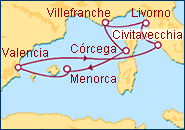 Itinerario Tesoros del Mediterr�neo - Quail Cruises