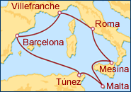 Itinerario Joyas del Mediterraneo - Pullmantur