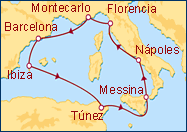 Itinerario Ibiza, T�nez, Italia y Francia - MSC Cruceros