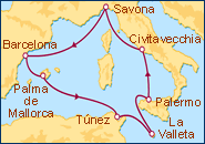 Itinerario Mediterr�neo M�gico - Costa Cruceros