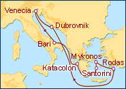 Itinerario Islas Griegas - Costa Cruceros