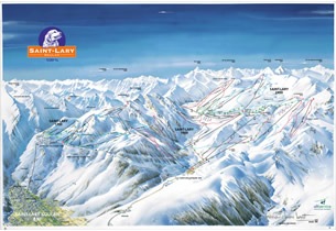 Mapa estacion esqu� Saint Lary Soulan