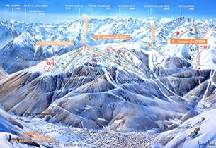 Karte Skistation Superbagneres 