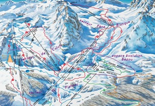Mapa estacion esqu� Gourette