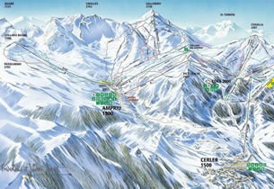 Karte Skistation Cerler 