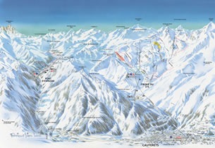 Karte Skistation Cauterets 