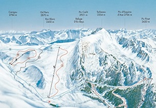 Karte Skistation Ascou Pailh�res 