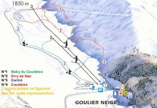 Mapa estacion esqu� Goulier