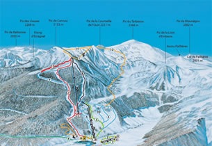 Mapa estacion esqu� Mijan�s Donezan