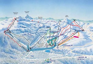 Mapa estacion esqu� La Pierre St Martin 