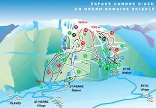 Mapa estacion esqu� Cambres d�Ase 