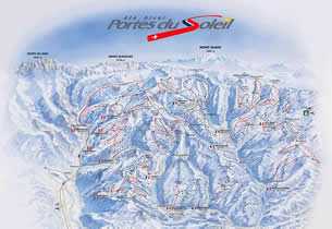 Mapa estacion esqu� Portes du soleil 