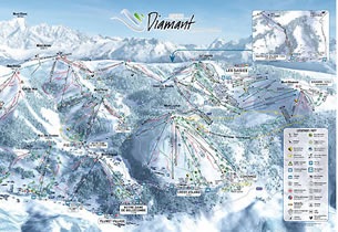 Mapa estacion esqu� Espace Diamant 
