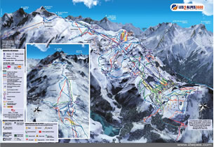 Mapa estacion esqu� Les Deux Alpes 