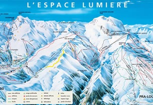 Mapa estacion esqu� Espace Lumi�re