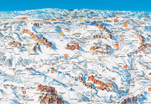 Mapa estacion esqu� 3 Valli Dolomiti 
