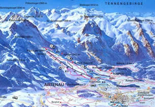 Karte Skistation Abtenau 