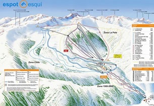 Mapa estacion esqu� Espot Esqu�