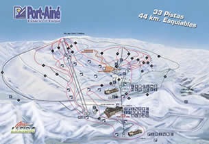 Karte Skistation Port-Ain� 