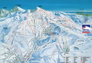 Mapa estacion esqu� Sierra Nevada