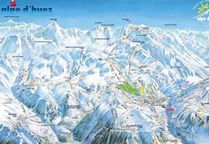 Mapa estacion esqu� Alpe D�Huez